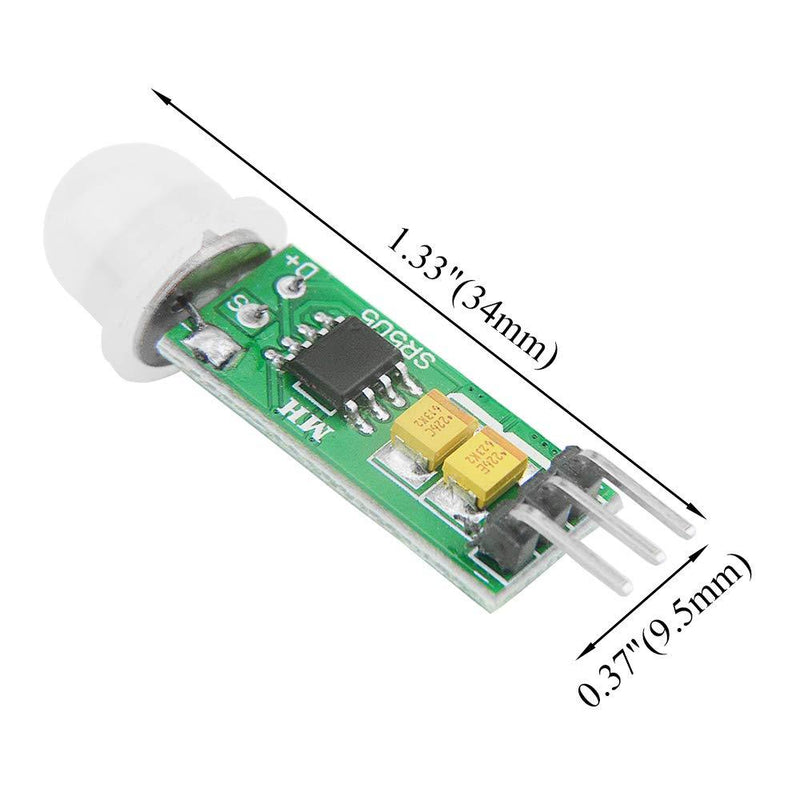 XINGYHENG 5Pcs HC-SR505 Micro Body Sensing Module PIR Motion Detector Switch Module High Power High Efficiency Digital Measurement for Electronic Practice DIY