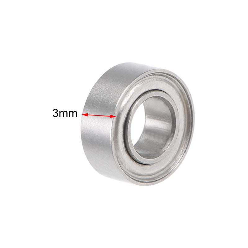 uxcell SMR84ZZ Stainless Steel Ball Bearing 4x8x3mm Shielded MR84ZZ Bearings 5pcs