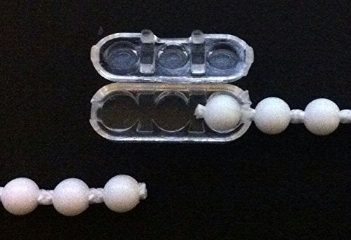 10 QTY: RollEase Clear Plastic Chain Connector for #10 or #6 Beaded Chain for Roller Shades