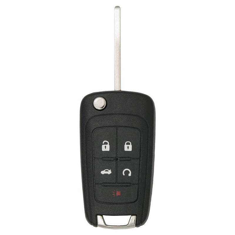 Keyless2Go Replacement for New Keyless Remote 5 Button Flip Car Key Fob Select Impala Malibu Cruze Equinox and Other Vehicles That Use FCC OHT01060512