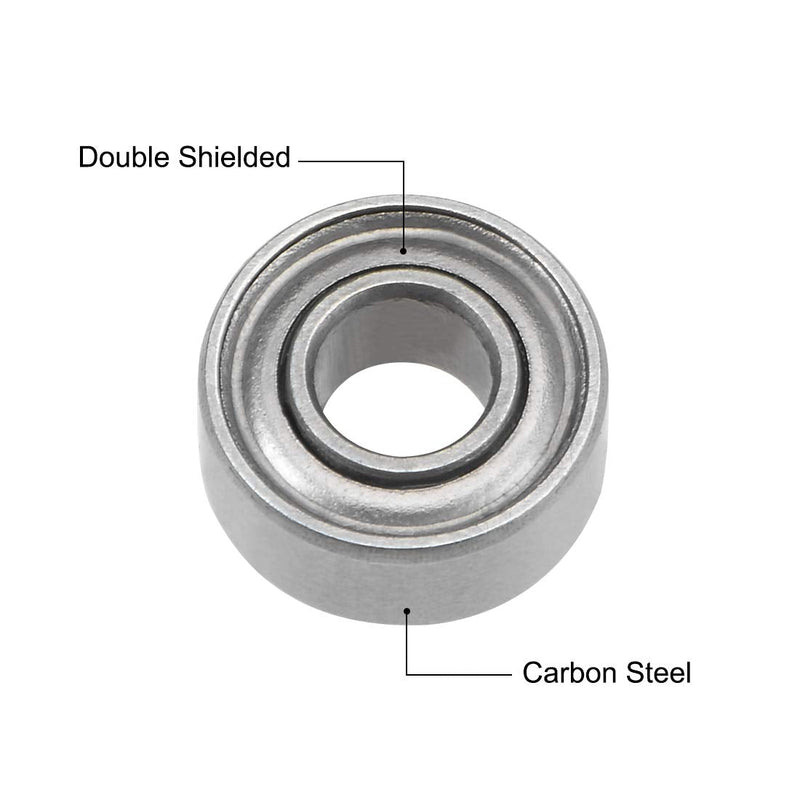 uxcell 683ZZ Deep Groove Ball Bearings Z2 3mm X 7mm X 3mm Double Shielded Carbon Steel 15pcs