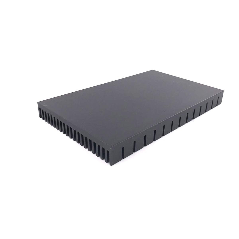 Awxlumv Aluminum Large Heatsink 5.9 x 3.6 x 0.59 Inch /150 x 93x 15 mm Black Heat Sinks Fins for Cooler PCB Board LED Motherboard (2 Pcs) 2 Pcs