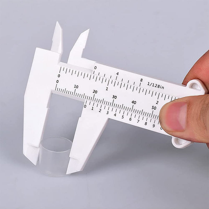 Plastic Vernier Caliper, 2 PCS 150mm 6 Inch for Jewelry Measuring Student Office Carpentry Home
