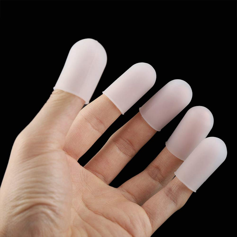 5pcs Silicone Finger Protector Thumbs Cover Fingertip Gloves for Heat Cooking Baking Barbecue B
