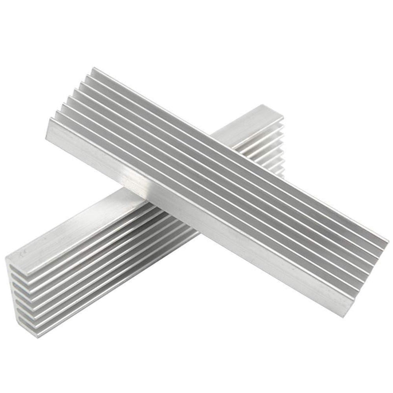 Nxtop 5 PCS Aluminium Heatsink Heat Sink Module Cooler Fin 100x25x10mm Silver Tone