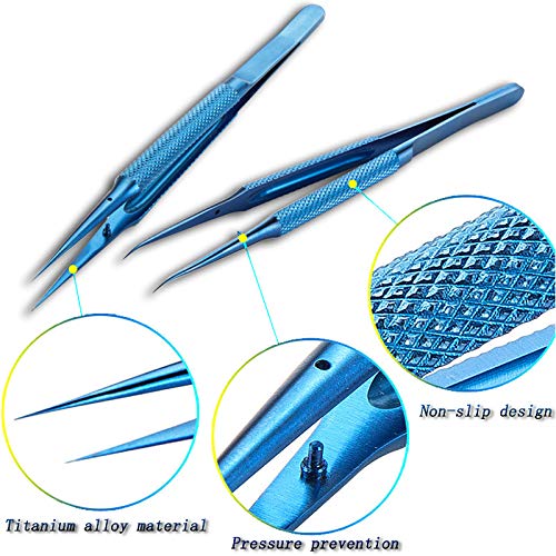 Tvoip 1Pcs Precision Titanium Alloy Tweezers Fly Line Fingerprint Forceps Clips for Electronic Components Copper Wire Picking Tools (BT-11 Curved Tweezers) BT-11 Curved Tweezers