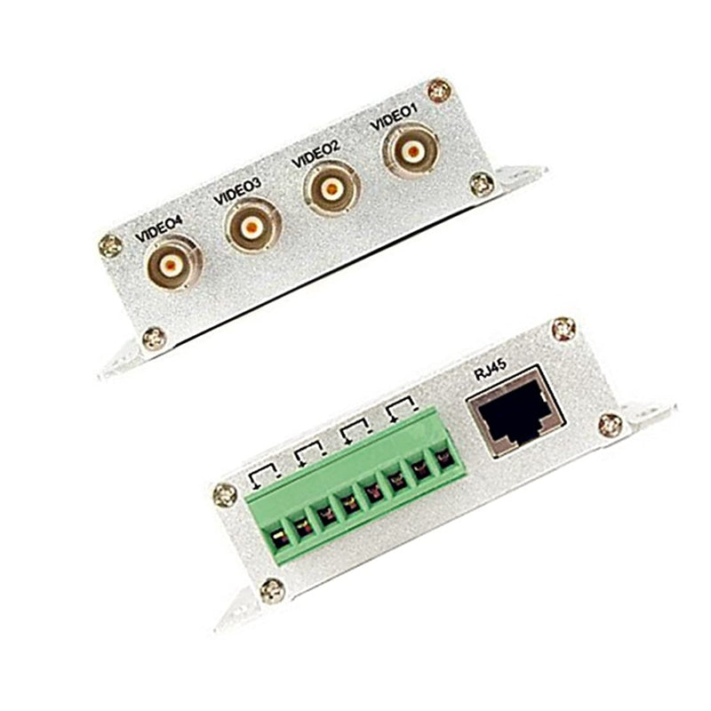 BeElion UTP 4 Channel Passive Video Balun Transceiver, BNC to Cat5/5E/6 RJ45(T568B) UTP Cable Converter for CCTV Surveillance Camera System