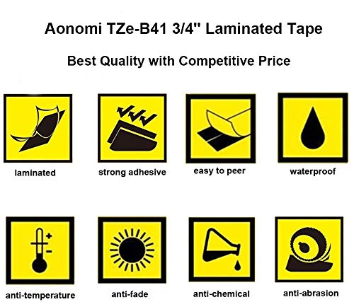 Aonomi Compatible Label Tapes Replacement for Brother p Touch Label Maker (Orange, 18mm) Orange