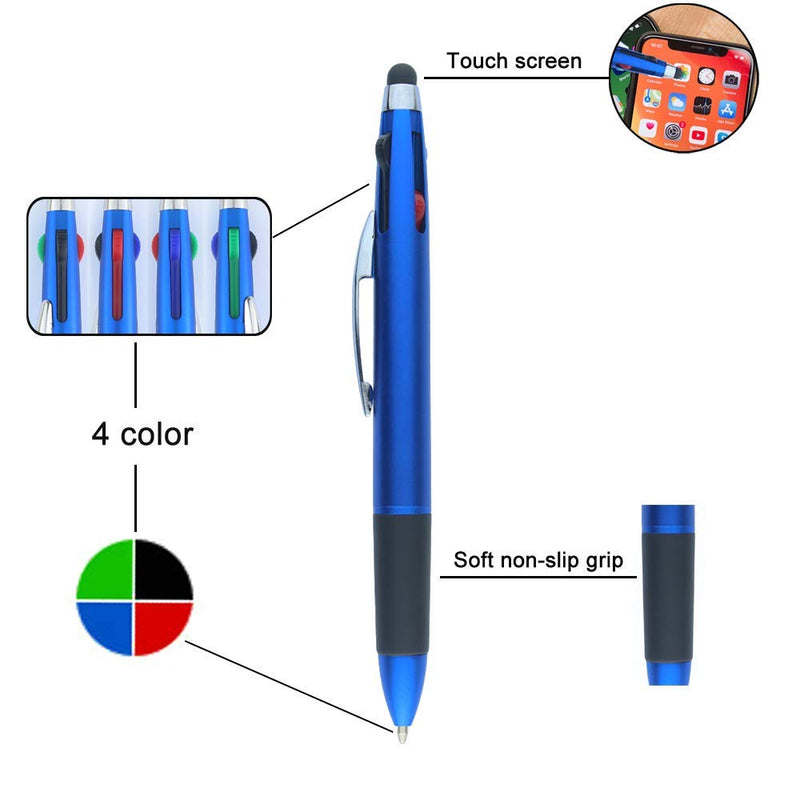 CD&MD 4-Color Ballpoint Pen, Medium Point (1.0mm),Super long and smooth writing，10-pack 10-pack