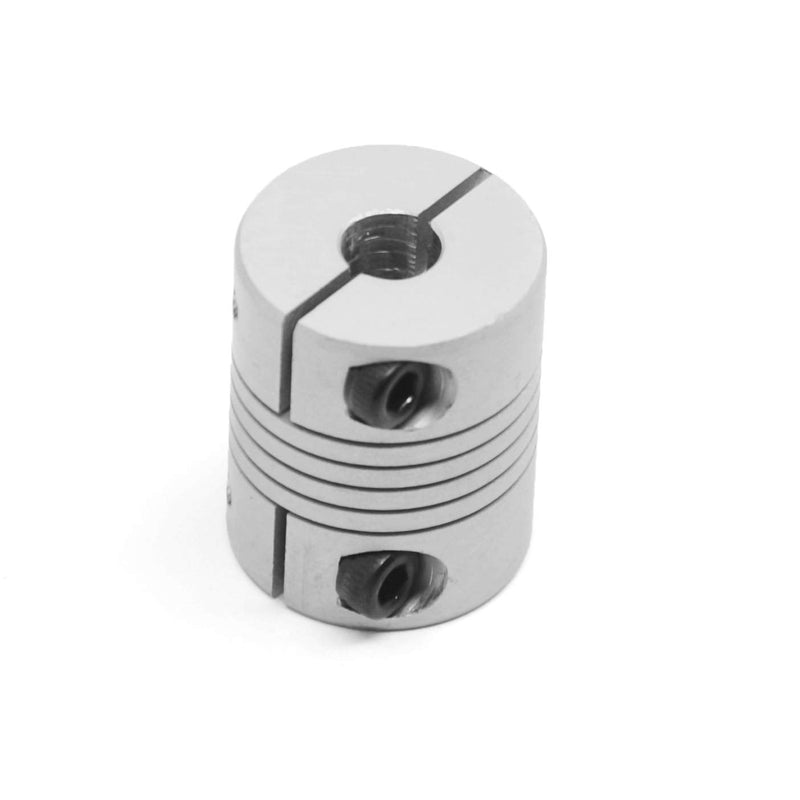 Befenybay 2PCS 6.35mm to 10mm Flexible Shaft Coupling 25mm Length 20mm Diameter for Stepper Motor Coupler Aluminum Alloy for 3D Printer CNC Machine (6.35x10mm) D20 L25 6.35-10mm