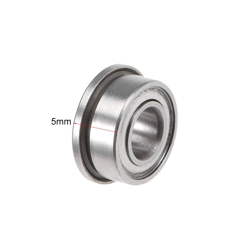uxcell F685ZZ Flanged Ball Bearing 5x11x5mm Shielded Chrome Steel Bearings 2pcs