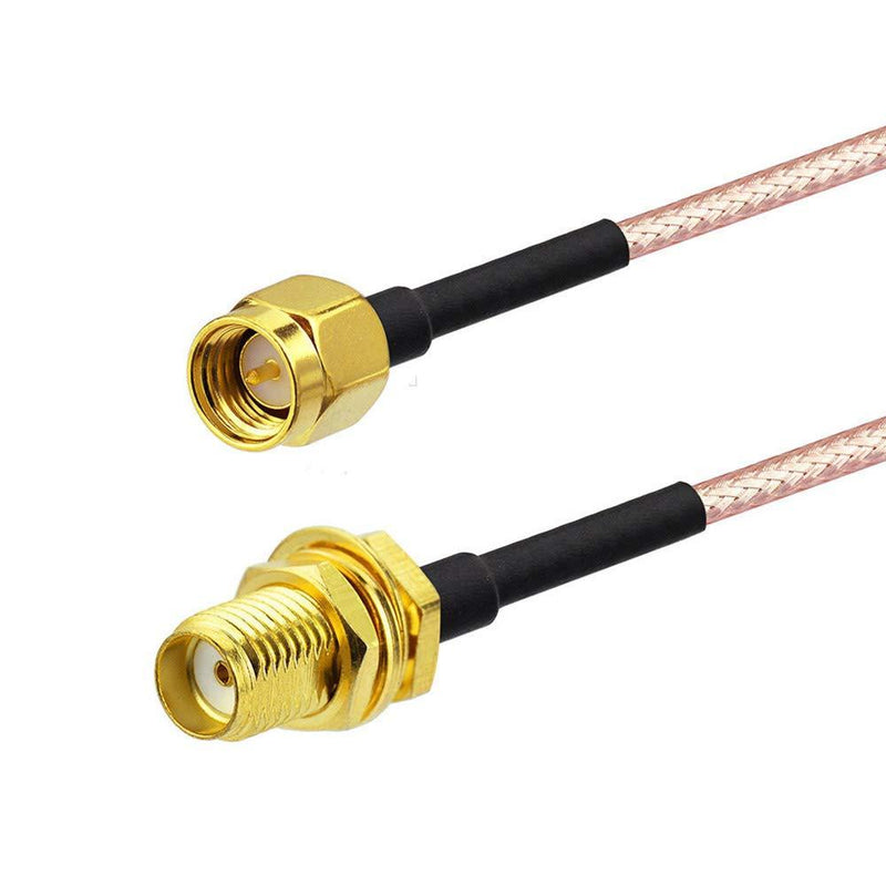 Bingfu SMA Female Bulkhead Mount to SMA Male RG316 Antenna Extension Cable 12 inch 30cm 2-Pack Compatible with 4G LTE Router Cellular SDR USB Dongle Receiver 12 inch / 30cm