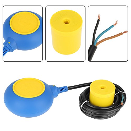 220V 16A 2m/78.7inch Float Switch Liquid Water Tank Sump Pump Level Controller Contactor Sensor
