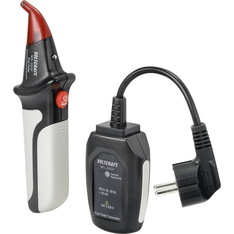 VOLTCRAFT MS-20SF fuse finder I socket tester, circuit finder, cable break detector I fuse finder 230 V/AC I non-contact voltage tester, line locator with acoustic signal