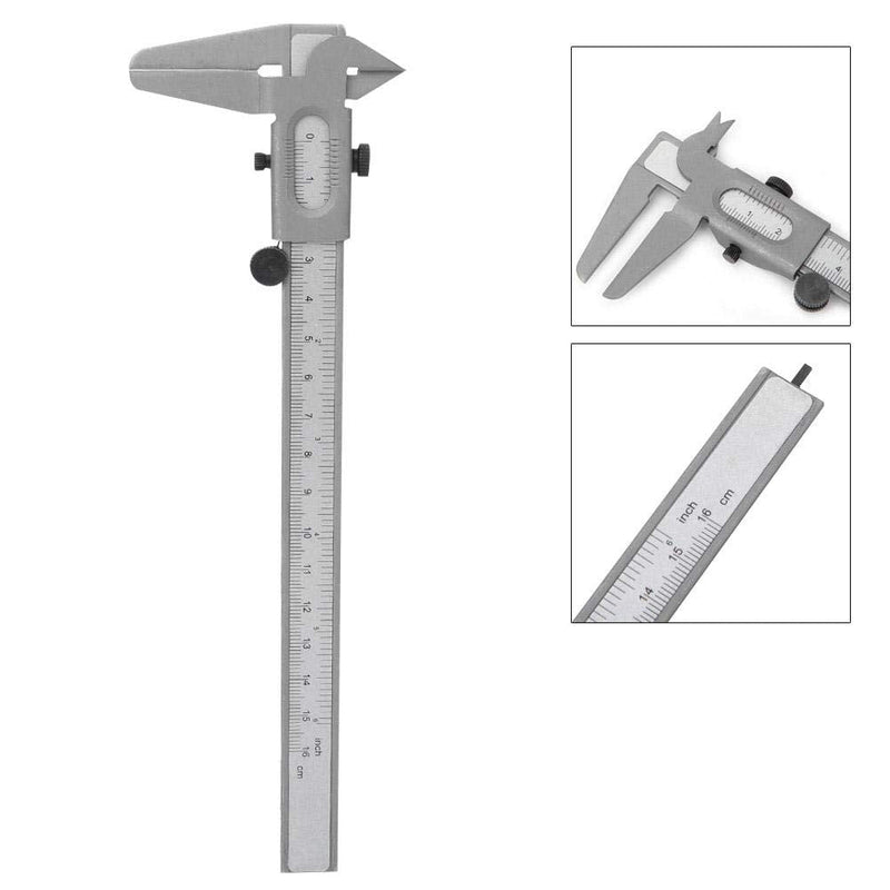 Vernier Caliper, High Precision Metal Vernier Caliper Manual Measuring Caliper Tools Micrometer Ruler for Measuring The Inner Diameter and Outer Diameter(6inch)