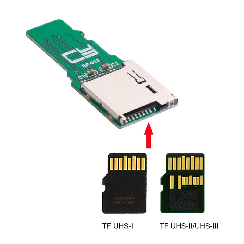 NFHK TF Micro SD Male Extender to TF Card Female Extension Adapter PCBA SD/SDHC/SDXC UHS-III UHS-3 UHS-2 Green TF/TF