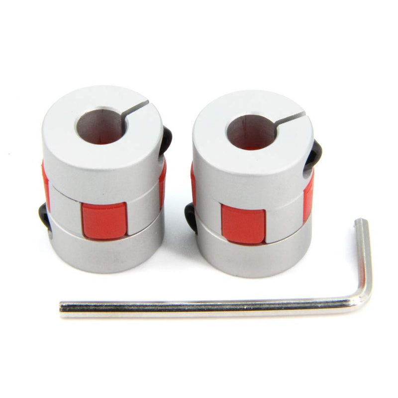 Zeberoxyz 2PCS 8mm to 8mm Aluminium Plum Flexible Shaft Coupling Diameter20mm Length25mm 8x8mm Motor Connector Flexible Coupler for 3D Printer CNC Machine and Servo Stepped Motor（8x8mm） D20 L25