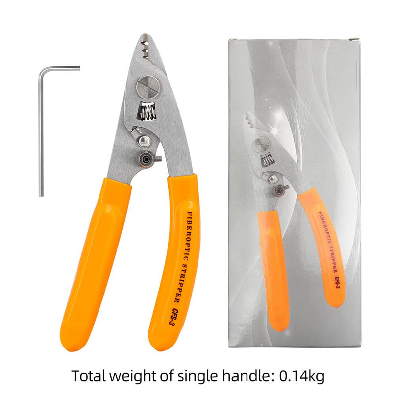 ANPTAIKE FTTH optical fiber stripper CFS-3 stainless steel three-hole stainless steel Adjustable opening optical fiber stripper 1PCS