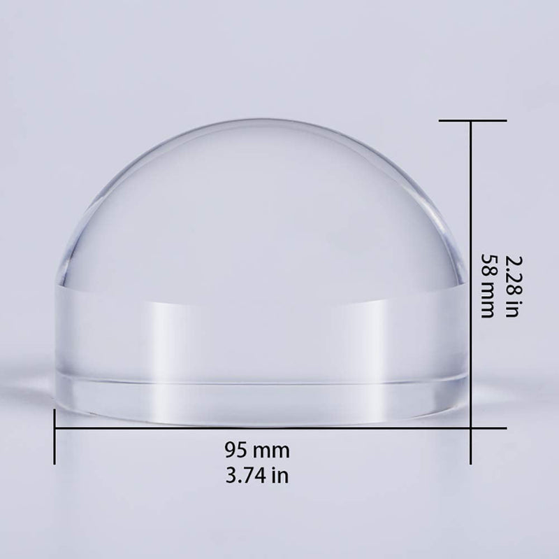 4 Inch Acrylic Paperweight Reading Magnifying Glass/Dome Magnifier/Paperweight Optical Half Ball Lens (95mm) 95mm