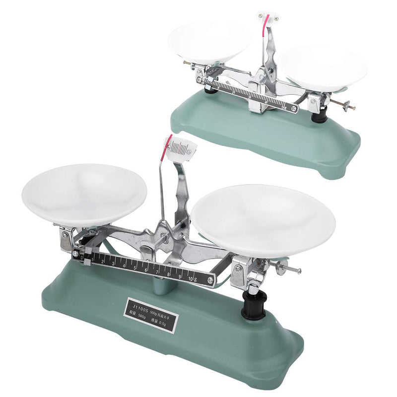 Mechanical Balance Scale Double Pan Balance Scale Balance Tray Table Scale for Laboratory School Physics Teaching Supplies Various Weights(100g) 100g