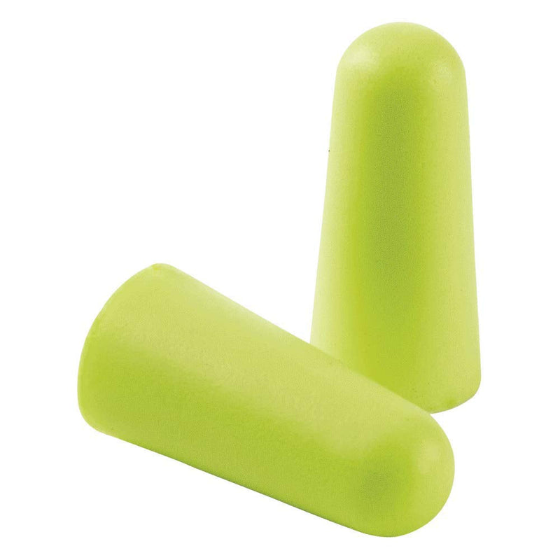 Sellstrom Disposable Uncorded Foam Ear Plugs, 32dB NRR, Hi-Viz Green (Pack of 10), S23414 10 Pair - Retail Package