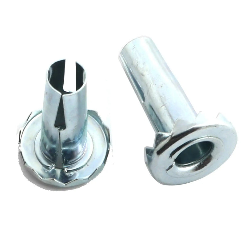 heyous 12PCS Caster Sockets 0.35" x 1.2" Metal Caster Stem Sleeve, Wheel Socket Furniture Insert Socket Type Mounting Stem for Stem Caster, Grip Ring Caster, Chair Legs