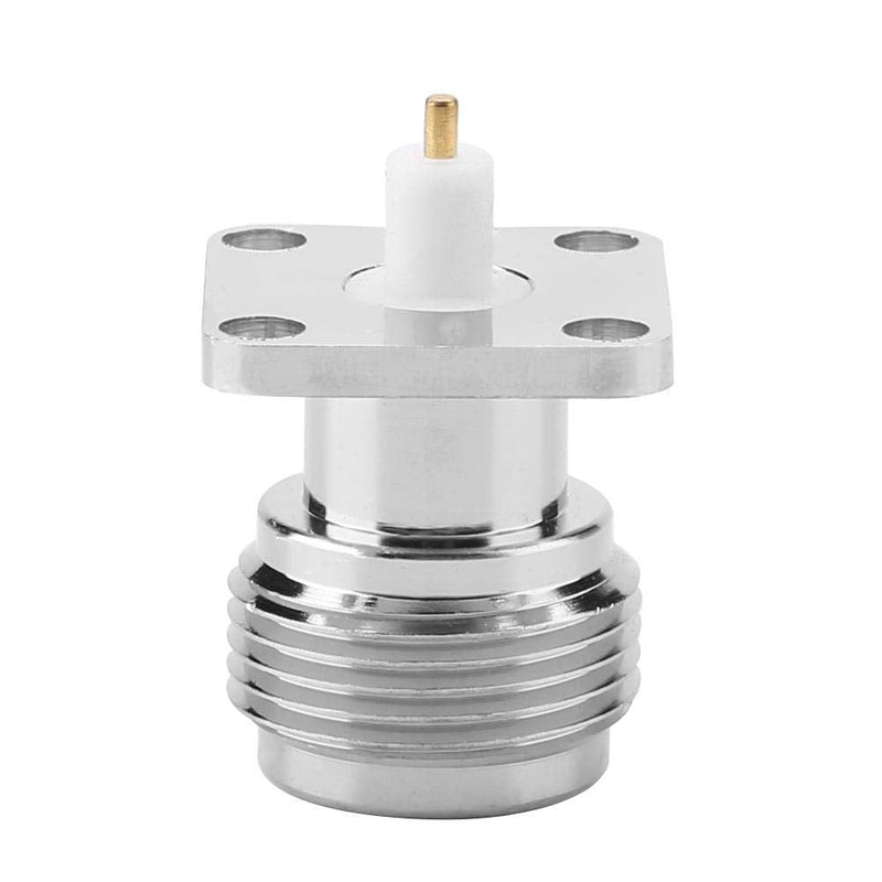2Pcs N KFD 5â€‚N Female Jack RF Coaxial Chassis Coax Connector Square Socket Panel Mount with Flange 17.5 x 17.5