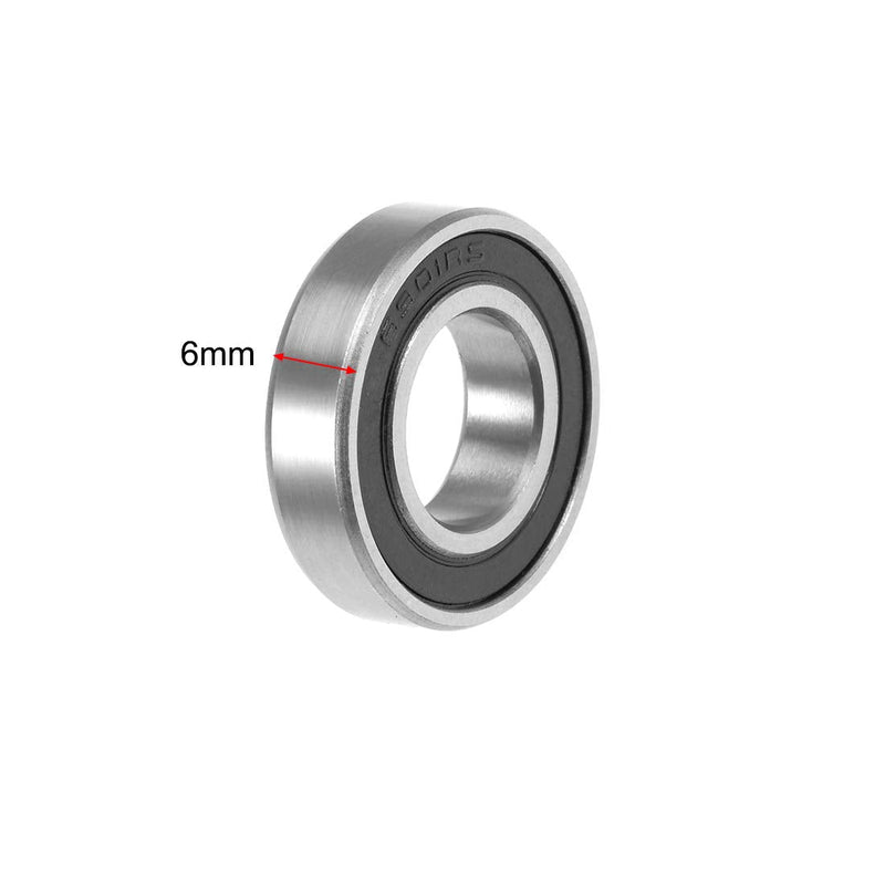 uxcell 6901-2RS Deep Groove Ball Bearing 12x24x6mm Double Sealed ABEC-3 Bearings 5-Pack 12mmx24mmx6mm