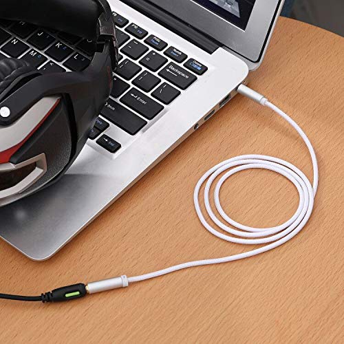 3.5mm Male to Female Audio Cable Stereo,Headphone Extension Cord Adapter Compatible for iPhone,iPad, iPod,Smart Phones Tablets,MP3,PS4 and More â€¦ (1-Pack, Silver) 1-Pack