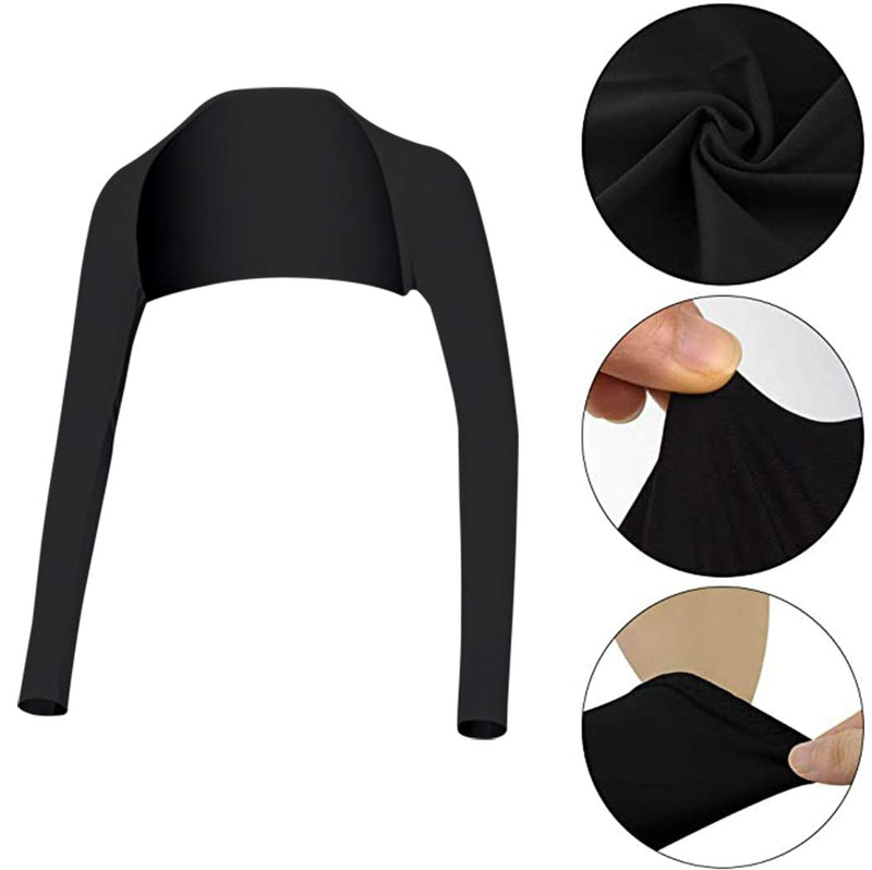 Hairwilly Advanced Cooling Shawl Arm Sleeve Sun Protection Comfortable & Breathable for Women Golf & Outdoor Sports Black X-Large