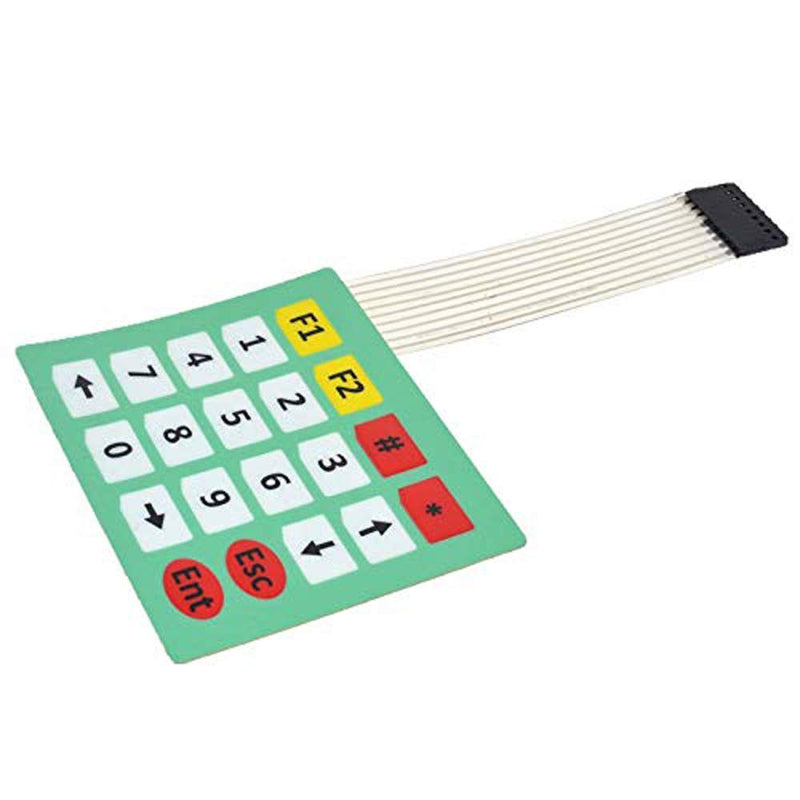 4Pcs 4x5 Keys Matrix Array 20 Key Keypad Membrane Switch Control Panel for Arduino
