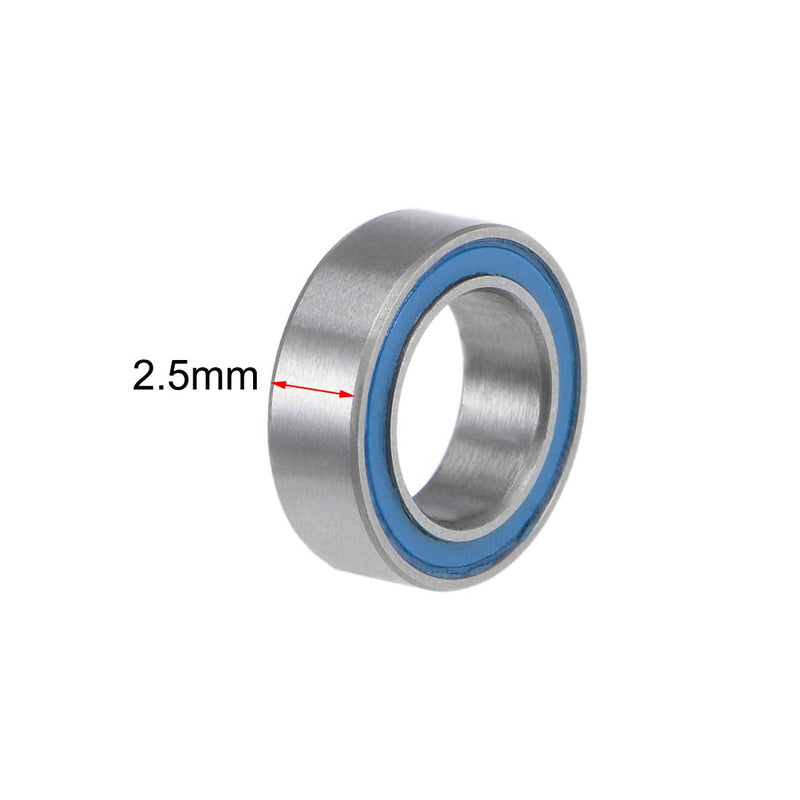 uxcell MR85-2RS Deep Groove Ball Bearings 5mm Inner Dia 8mm OD 2.5mm Bore Double Sealed Chrome Steel Blue Seal Z2 10pcs