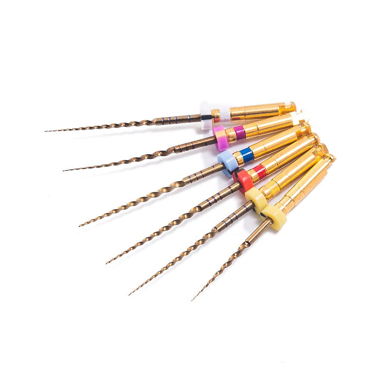 SNAWOP Dentel Endo Files X-Pro Gold Taper Controlled Memory Niti Rotary Engine Files for Endodontic Root Canal Treatmet (Assorted 21MM) Assorted 21MM