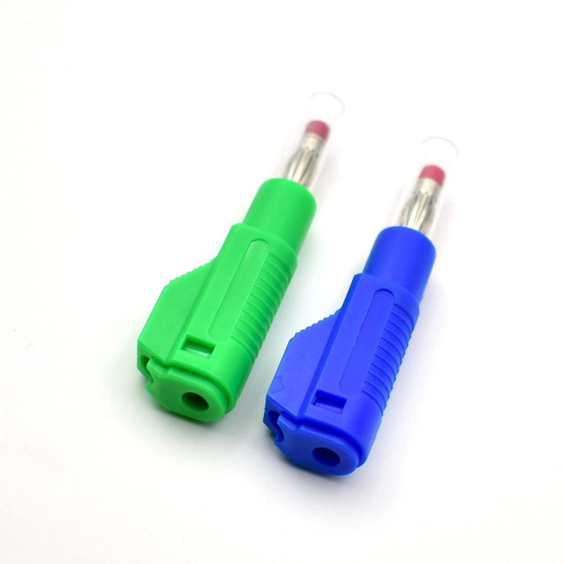 5Colors Retractable Sheath 4mm Banana Plug Male Stackable Wire Solder DIY Connectors Adapter for Electrical Testing 10Pcs 5 Colors