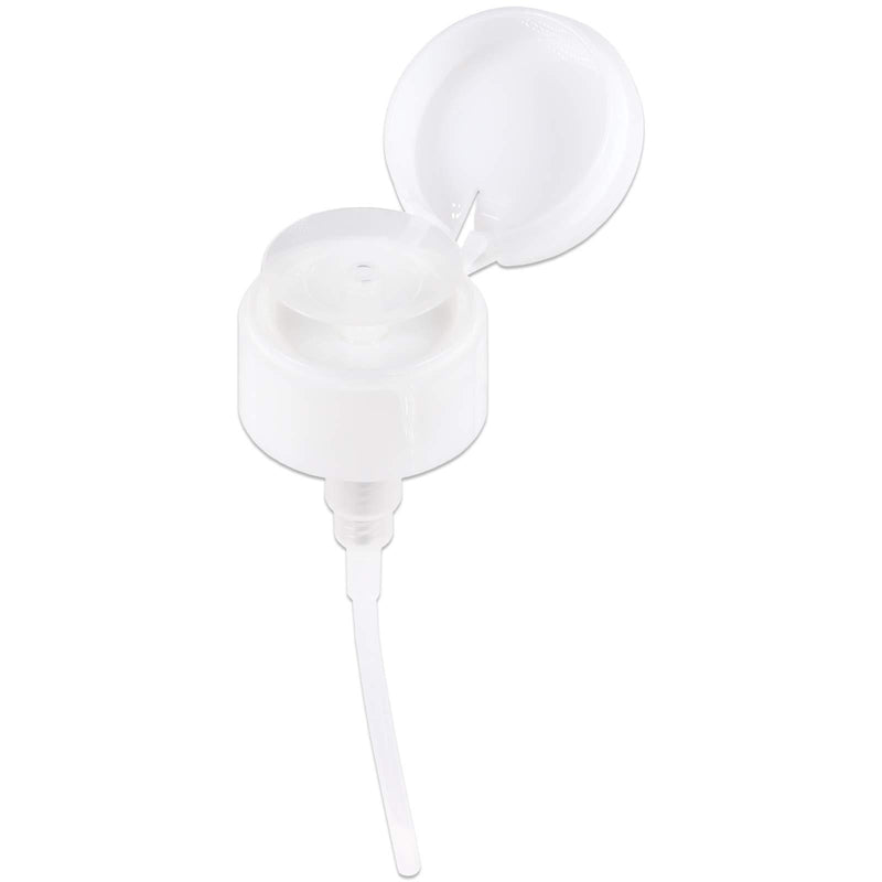 PANA Brand 7oz. (Quantity: 2 Pieces) CLEAR Color Alcohol Labeled Liquid Push Down Pump Dispenser Empty Bottle with Flip Top Cap