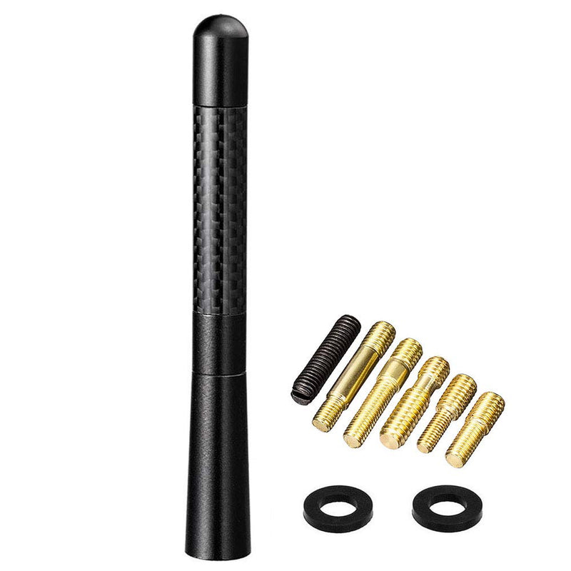 Bingfu Vehicle Roof Mount Antenna Mast 4.7 inch Carbon Fiber Car Antenna Replacement for Ford Dodge Toyota Honda Chevrolet Nissan Jeep Subaru GMC