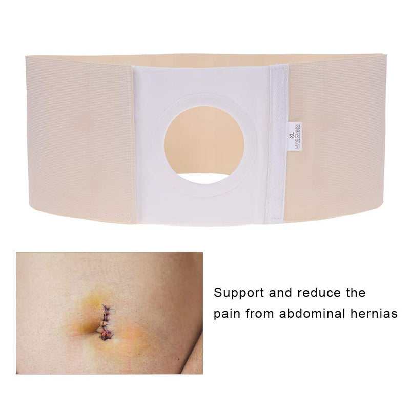 Ostomy Hernia Belt, Elastic Ostomy Hernia Belt for Colostomy Bag Abdominal Binder with Stoma Opening Navel Hernia Support, Help Relieve Pain for Incisional, Epigastric, Ventral, Inguinal Hernia(L) L