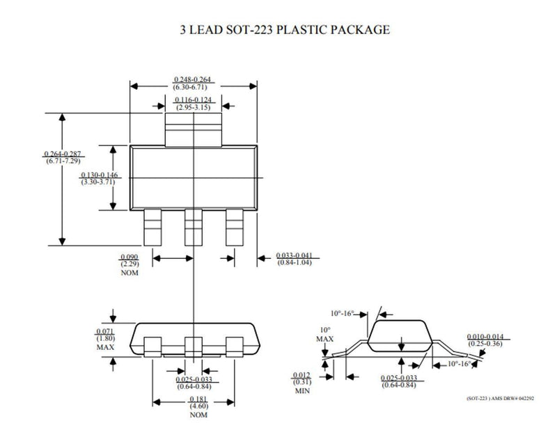 Bridgold 10pcs AMS1117-5.0 AMS1117-5.0V 5V 1A SOT223 Linear Post Regulator Voltage Regulator