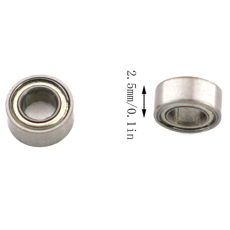 E-outstanding Mini Ball Bearing 6PCS MR63ZZ 3mm ID 6mm OD 2.5mm Width Precision Miniature Metal Double Shielded Flanged Single Row Deep Groove Ball Bearings