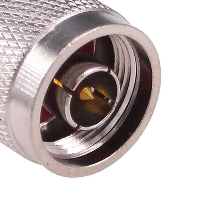 RFaha 2pcs SMA to N Coax Adapter SMA Male to N Type Male RF Coaxial Connector for WiFi(F115-2), silver and gold