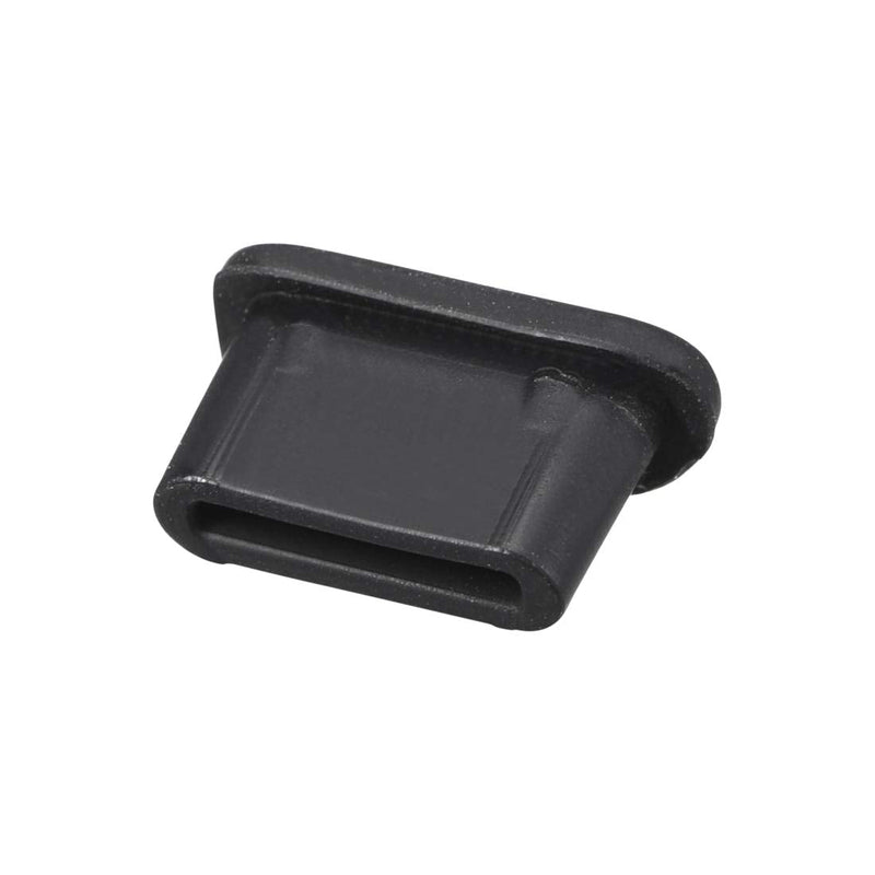 uxcell 10pcs Type C Silicone Protectors Cap Port Cover Anti Dust Black