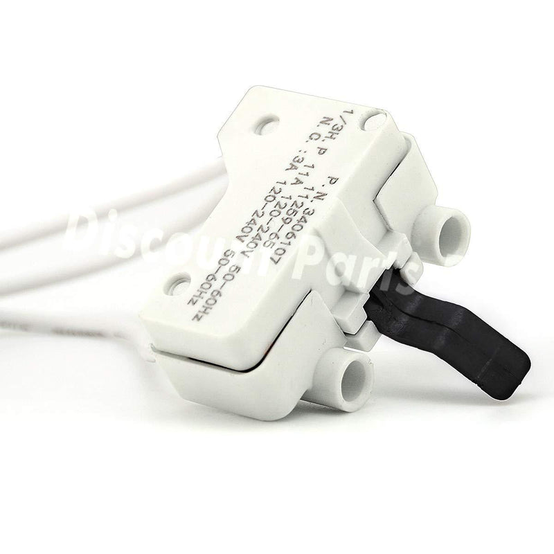 Ultra Durable 3406107 Dryer Door Switch Replacement part for Whirlpool & Kenmore Dryer - Replaces 3405100, 3405101, 3406100, 3406101, 3406109 (3406107)