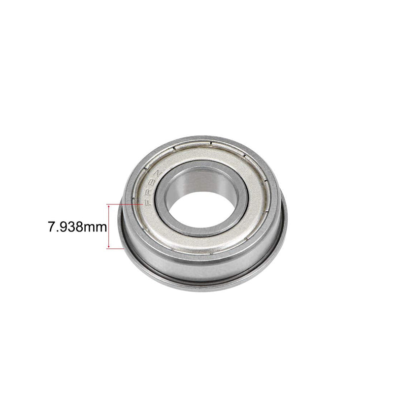 uxcell FR8ZZ Flange Ball Bearing 1/2"x1-1/8"x5/16" Double Shielded Chrome Steel Bearings 2-Pack 1/2"x1-1/8"x5/16"