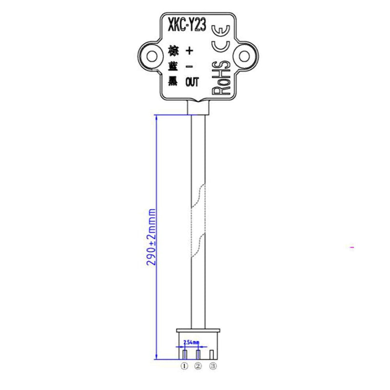 Taidacent Mini External Sticker Intelligent Non-contact Electronic Water Level Sensor High Low Level Output Liquid Level Sensor Switch for Water Tank Fish Tank