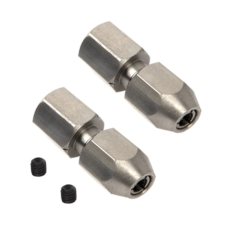 2Pack Vgoohobby CNC Stainless Steel RC Flex Collet Coupler Flexible Coupling Motor Shaft Locker for DIY RC Boat Submarine (5mm to 4mm) 5mm to 4mm