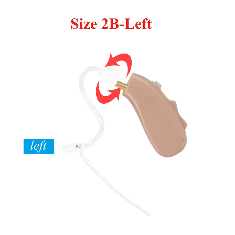 Banglijian BTE Hearing Amplifier Accessories, 2 Pieces Sound Tubes 2B Size for Ziv-201A and Ziv-201, Ziv-206, Ziv-201P, BLJ-109 (Left Ear) Left