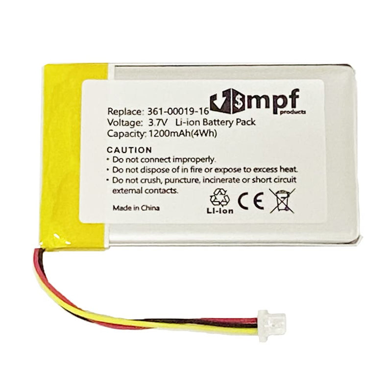 MPF Products 1200mAh 361-00019-16 Battery Replacement Compatible with Garmin Nuvi 1300, Nuvi 1340, 1340T Pro, 1350, 1350T, 1370, 1370T, 1375T, 1390, 1390T, 1490 GPS Navigation Units