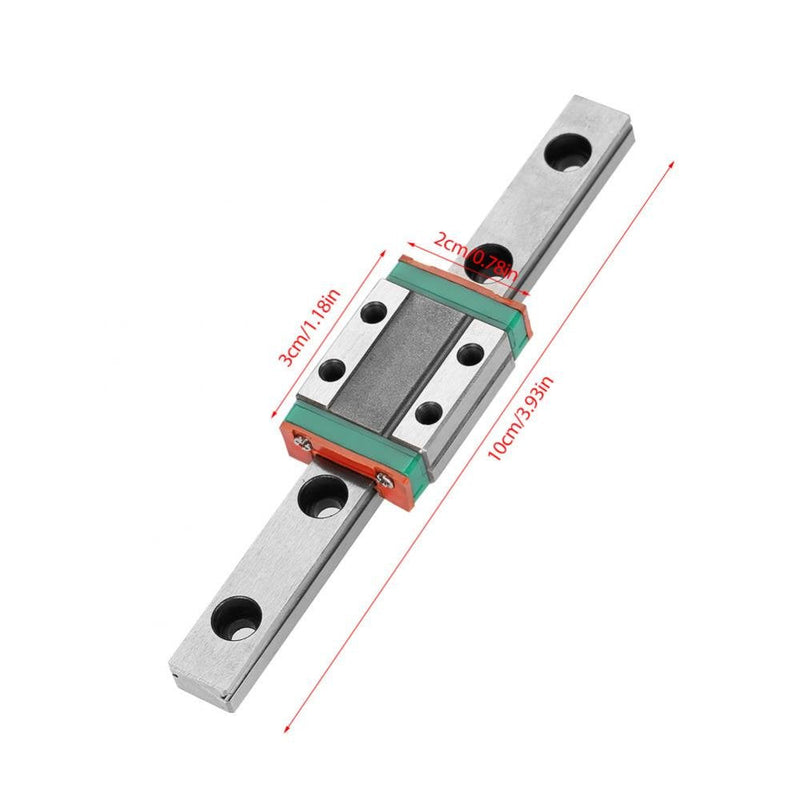 LML9B 9mm Linear Rail Mini Bearing Steel Guide Rail Slide Rail+ Slide Block Variety Length (100mm) 100mm