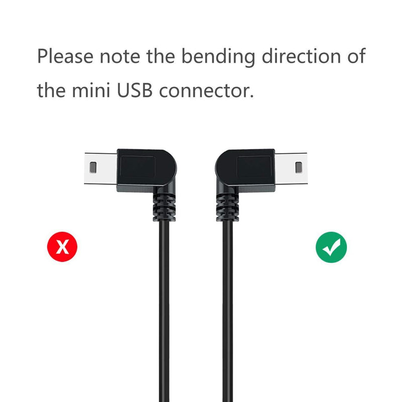 Charging Power Cable for Dash Cam, (11.5 Ft) USB 2.0 to Mini USB Car Vehicle Power Charger Adapter Cord for Garmin Nuvi GPSã€Rearview Mirror Camã€Backup Camera 11.5 Ft