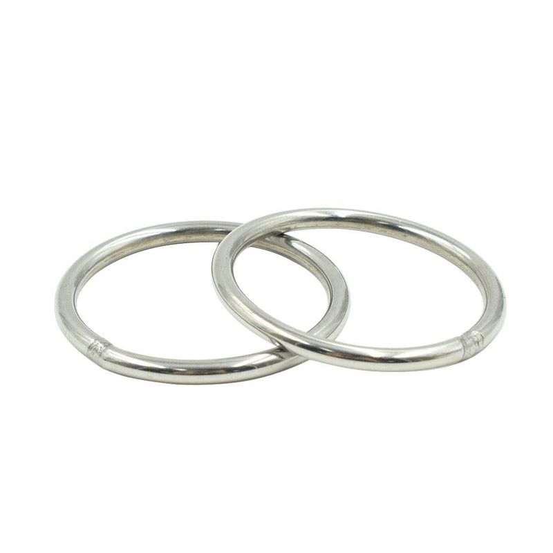 Rannb Multi-Purpose O Ring Welded Stainless Steel Rings 4mm/0.16" Thick 50mm/2" Outer Dia - Pack of 10pcs 50mm Dia 4mm Thick